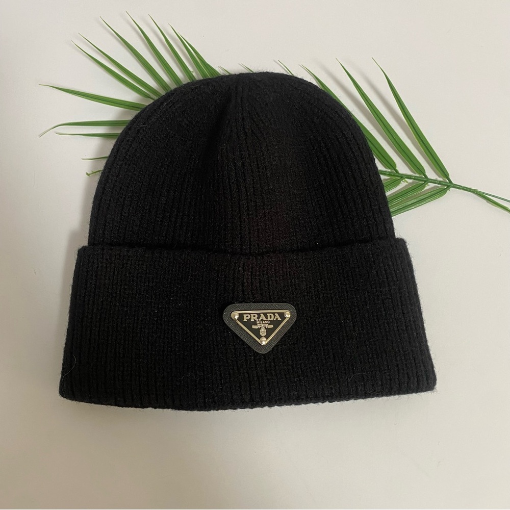 Black Ribbed Beanie - Picture 2 of 5